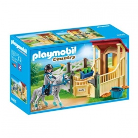 Vergroot 6935 Playmobil Appaloosa Met Box 6935 Playmobil Appaloosa Met Box