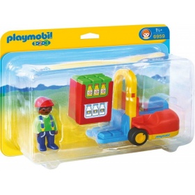 Vergroot 6959 Playmobil 123 Vorklift Met Lading 6959 Playmobil 123 Vorklift Met Lading