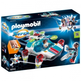 Vergroot 9002 Playmobil Super 4 Fulgurix met Gene 9002 Playmobil Super 4 Fulgurix met Gene