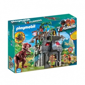Vergroot 9429 Playmobil Basiskamp Van De Explorers Met T-Rex 9429 Playmobil Basiskamp Van De Explorers Met T-Rex