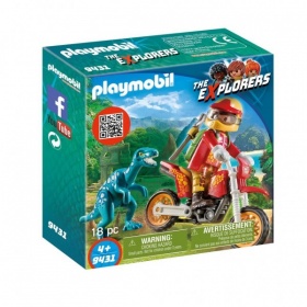 Vergroot 9431 Playmobil Motorcrosser Met Raptor 9431 Playmobil Motorcrosser Met Raptor