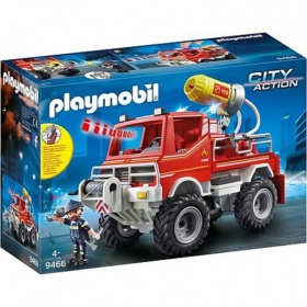 Vergroot 9466 Playmobil Brandweer Terreinwagen Met Waterkanon 9466 Playmobil Brandweer Terreinwagen Met Waterkanon