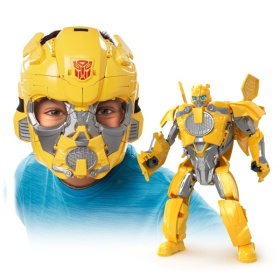 Vergroot Transformer movie 2 in 1 Bumblebee masker Transformer movie 2 in 1 Bumblebee masker