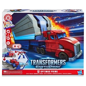 Vergroot Transformers Earthspark Optimus Prime Battle Trailer Transformers Earthspark Optimus Prime Battle Trailer