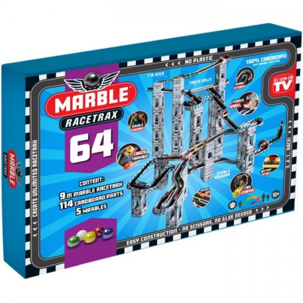 Marble Racetrax knikkerbaan grand prix set 64 sheets