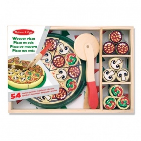 Vergroot Voedsel Pizza 54-Delig Hout Voedsel Pizza 54-Delig Hout