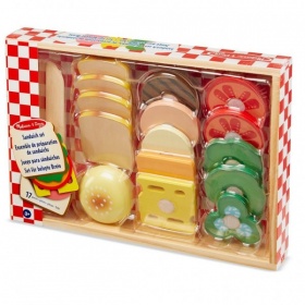 Vergroot Voedsel Hout 17-Delig Sandwichset Voedsel Hout 17-Delig Sandwichset