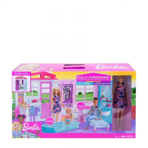 Barbie speelhuis close&go 29x46x13 cm