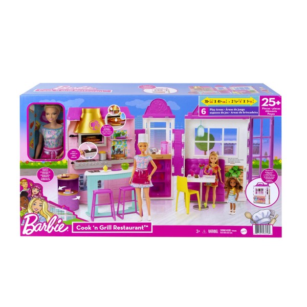 Barbie Cook 'n Grill Restaurant Doll And Playset met grote korting