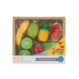 Vergroot Fruit Snijset Met Klittenband In Kist Fruit Snijset Met Klittenband In Kist