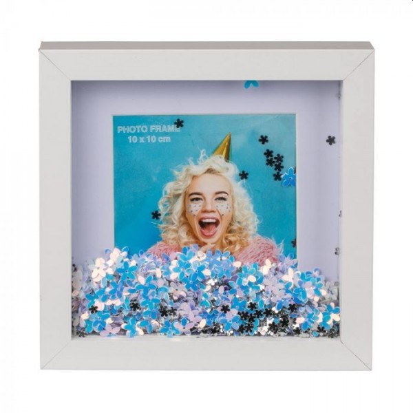 Fotolijst Bloem Glitters 10x10cm