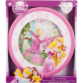 Vergroot Princess Wandklok 3D Princess Wandklok 3D