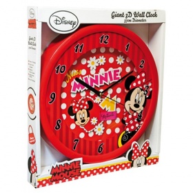 Vergroot Minnie Mouse Wandklok 3D Minnie Mouse Wandklok 3D