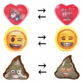 Emoji Shaped Sequin Kussen