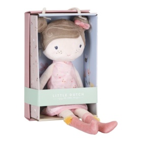Vergroot Little Dutch Knuffelpop Rosa 35cm Little Dutch Knuffelpop Rosa 35cm
