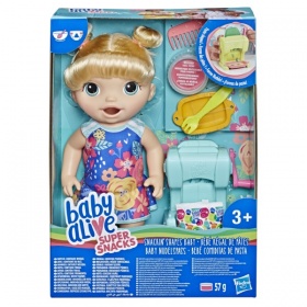 Vergroot Baby Alive Snackin Pasta Baby Blond Baby Alive Snackin Pasta Baby Blond