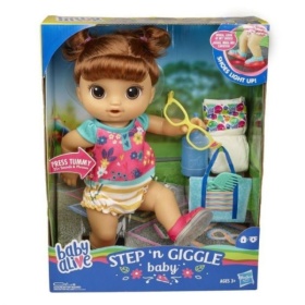 Vergroot Baby alive step n giggle bruinhaar Baby alive step n giggle bruinhaar