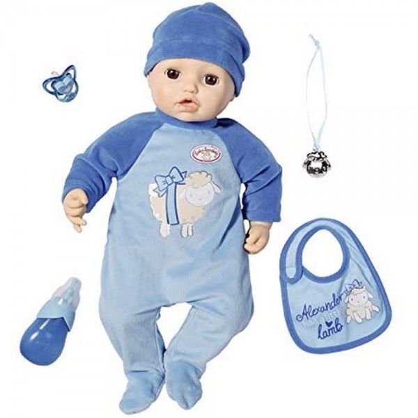 Baby Annabell Babypop Alexander, 43 cm interactief met slapende ogen