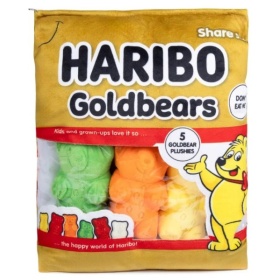 Haribo Pluche In Zak Goud Beren 7x37x44cm