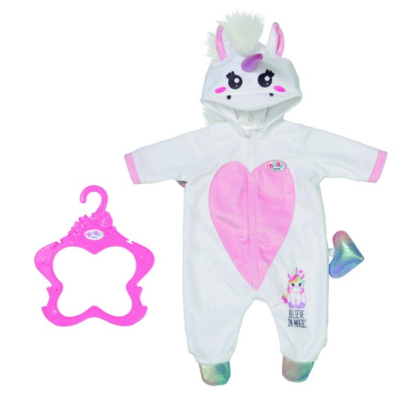 Baby Born Poppenkleding Einhorn Kuschelanzug, 43 cm met kleerhanger