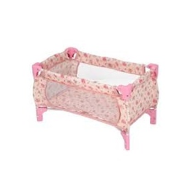 Vergroot Poppenbed Opvouwbaar Roze Bloem Poppenbed Opvouwbaar Roze Bloem