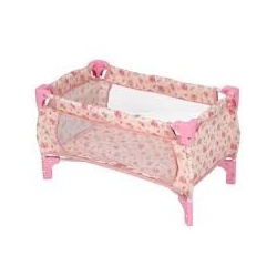 Poppenbed Opvouwbaar Roze Bloem