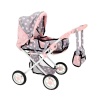 Poppenwagen 2 In 1 Grijs/roze 66,5x37x69 Cm