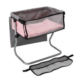 Poppen Verzorgingstafel Grijs/roze 39x25x39cm