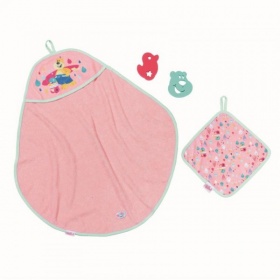 Vergroot Baby Born badhanddoek met capuchon Baby Born badhanddoek met capuchon