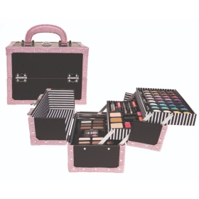 Vergroot Casuelle Make-up Koffer 3d Glitter-pink Print Casuelle Make-up Koffer 3d Glitter-pink Print