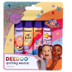 Vergroot Deedoo Kids Lip Balm Positive Vibes 4 Stuks Deedoo Kids Lip Balm Positive Vibes 4 Stuks