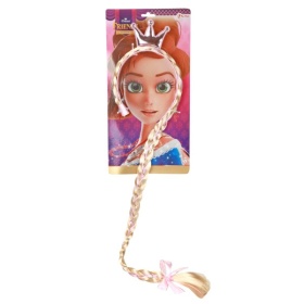 Vergroot Diadeem met vlecht en kroon Prinses Diadeem met vlecht en kroon Prinses