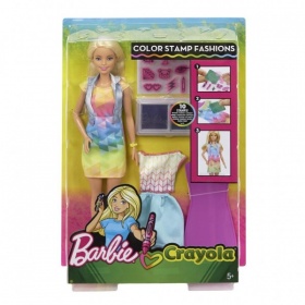 Vergroot Barbie Crayola Stamp Fashion Barbie Crayola Stamp Fashion