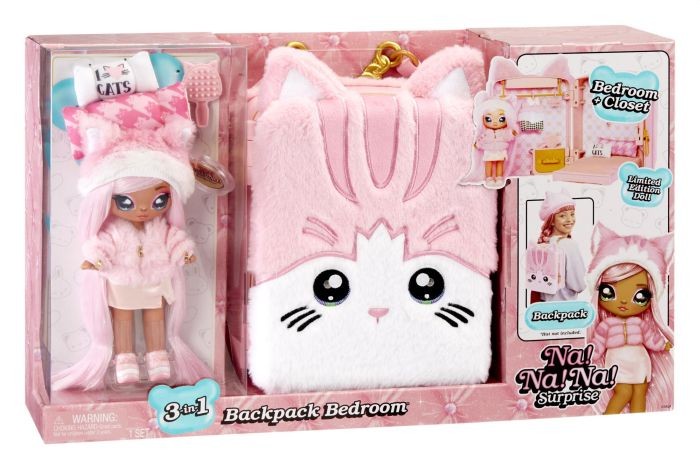 Na Na Na Surprise 3 in 1 Backpack Bedroom Speelset VAn Serie 3 Roze