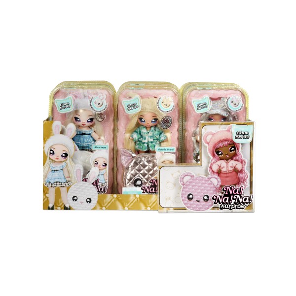 Na! na! na! surprise 2-in-1 pom doll glam series 1 metallic