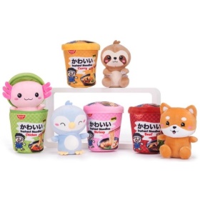 Kawaii Pluche Noodle Pot Met Dier