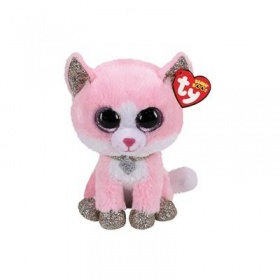 Vergroot Ty Beanie Fiona Pink Cat 15cm Ty Beanie Fiona Pink Cat 15cm
