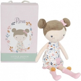 Vergroot Little Dutch Knuffelpop Rosa 35cm Little Dutch Knuffelpop Rosa 35cm