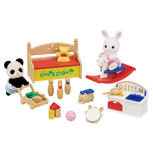 Sylvanian Families 5709 Baby's speelkamer baby panda & konijn