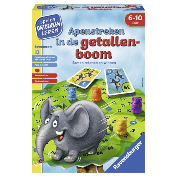 Spel Apenstreken in de getallenboom