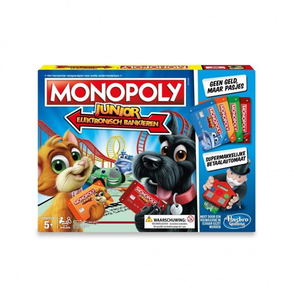 Calligrapher Aan het liegen Relatief Hasbro Spel Monopoly Junior Electronisch Bankieren