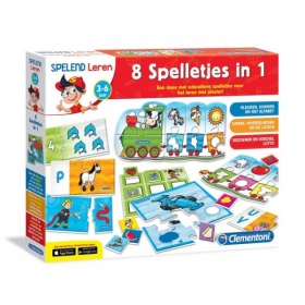 Clementoni Spelend Leren 8 Spelletjes in 1