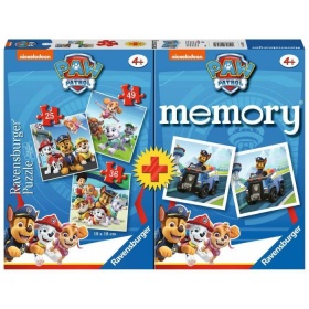 Vergroot Ravensburger Spel Memory + Puzzel Paw Patrol Ravensburger Spel Memory + Puzzel Paw Patrol