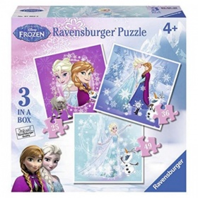 Vergroot Ravensburger Frozen Puzzel Fever 3 In 1 (25+36+49) Ravensburger Frozen Puzzel Fever 3 In 1 (25+36+49)