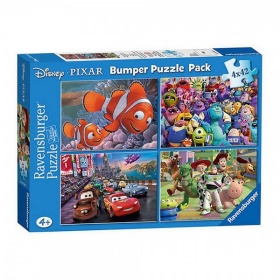 Vergroot Ravensburger Puzzel Bumperpack Disney Pixar (4x42) Ravensburger Puzzel Bumperpack Disney Pixar (4x42)