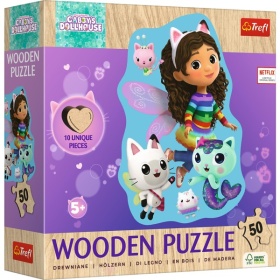 Vergroot Trefl Puzzel Gabby's Dollhouse Hout Figuur 50 Stukjes Luxe Trefl Puzzel Gabby's Dollhouse Hout Figuur 50 Stukjes Luxe