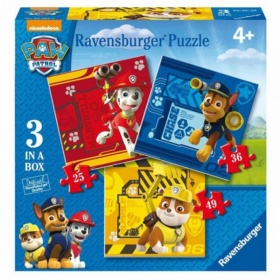 Vergroot Ravensburger Paw Patrol Puzzel 3 In 1 (25+36+49) Ravensburger Paw Patrol Puzzel 3 In 1 (25+36+49)