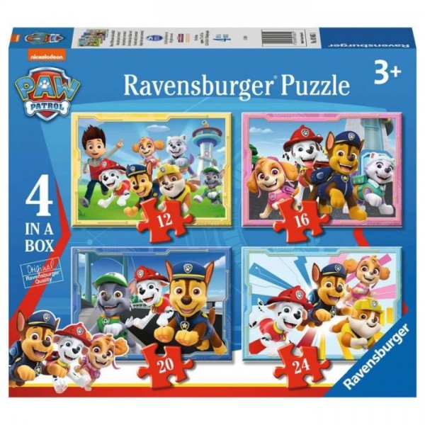 12/16/20 und 24 Teile 4 in Einer Box Ravensburger 7033 Paw-Patrol-Puzzle-Set 