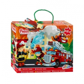 Vergroot Puzzel Brandweer 58X39cm 60 Stukjes Puzzel Brandweer 58X39cm 60 Stukjes