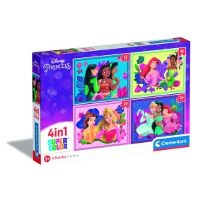 Vergroot Clementoni Disney Princess 4 In 1 Puzzel 12, 16, 20, 24 Stukjes Clementoni Disney Princess 4 In 1 Puzzel 12, 16, 20, 24 Stukjes